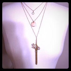 Multi layered gold necklace